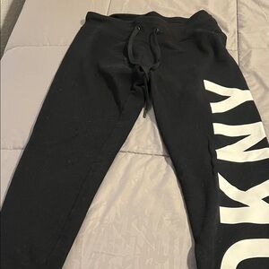 DKNY Kids Black and White Logo Joggers
